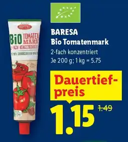 Lidl Baresa Bio Tomatenmark Angebot