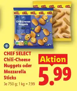 Lidl CHEF SELECT Chili-Cheese Nuggets oder Mozzarella Sticks Angebot