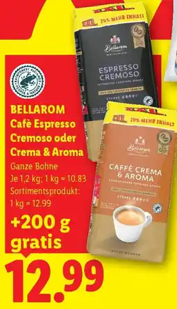 Lidl Bellarom Caffè Espresso Cremoso oder Crema & Aroma Angebot
