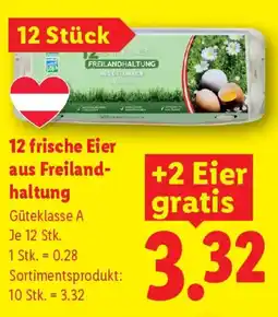 Lidl Frische Eier aus Freilandhaltung Angebot