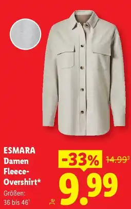 Lidl ESMARA Damen Fleece-Overshirt Angebot