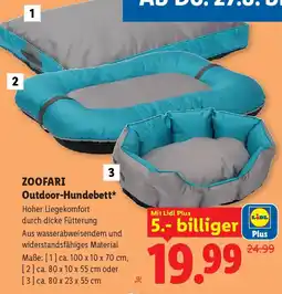 Lidl Zoofari Outdoor-Hundebett Angebot