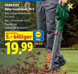 Lidl Parkside Akku-Laubbläser, 20 V Angebot