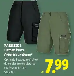 Lidl Parkside Damen kurze Arbeitsbundhose Angebot