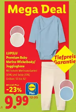 Lidl LUPILU Premium Baby Merino Wickelbody/Jogginghose Angebot