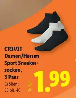 Lidl Crivit Damen/Herren Sport Sneakersocken Angebot