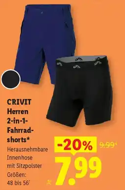 Lidl CRIVIT Herren 2-in-1-Fahrradshorts Angebot