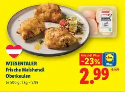 Lidl Wiesentaler Frische Maishendl Oberkeulen Angebot