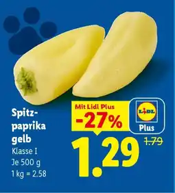 Lidl Spitzpaprika gelb Angebot