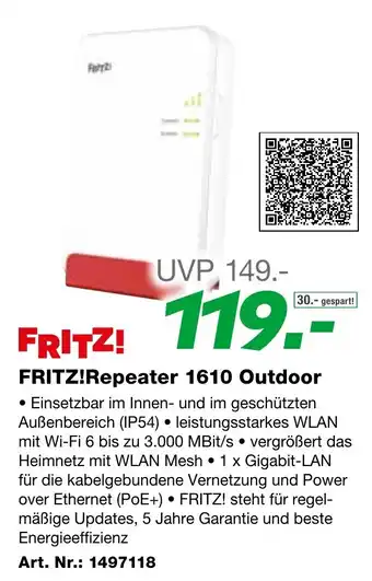 FRITZ!Repeater 1610 Outdoor