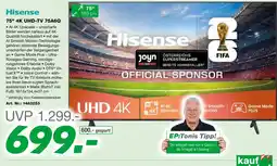 EP Hisense 75" 4K UHD-TV 75A6Q Angebot
