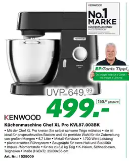EP Kenwood Küchenmaschine Chef XL Pro Angebot