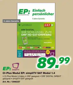 EP CI-Plus Modul EP: simpliTV SAT Modul 1.4 Angebot