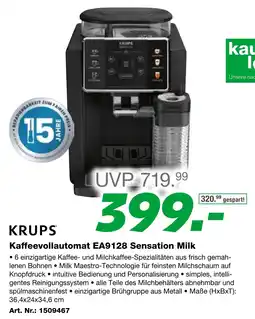 EP KRUPS Kaffeevollautomat EA9128 Sensation Milk Angebot