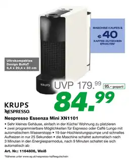 EP KRUPS Nespresso Essenza Mini XN1101 Angebot