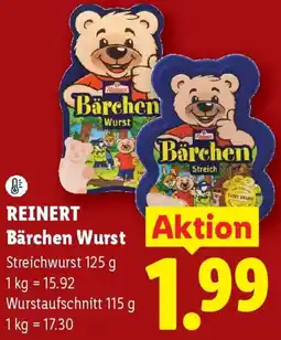 Lidl Reinert Bärchen Wurst Angebot