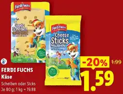 Lidl Ferdi Fuchs Käse Angebot