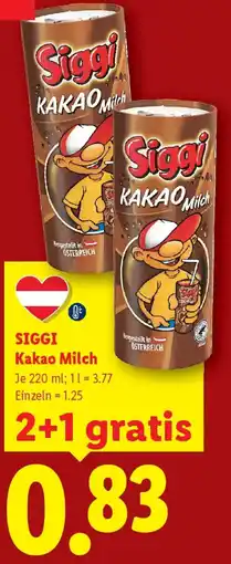 Lidl Siggi Kakao Milch Angebot