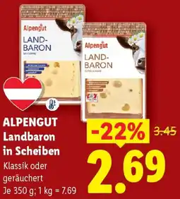 Lidl Alpengut Landbaron in Scheiben Angebot