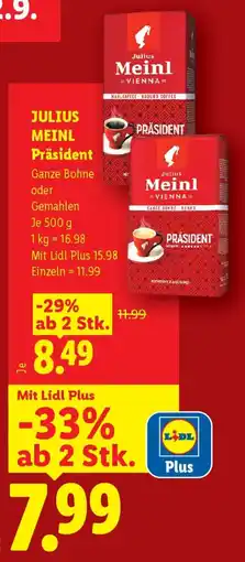 Lidl Julius Meinl Präsident Angebot