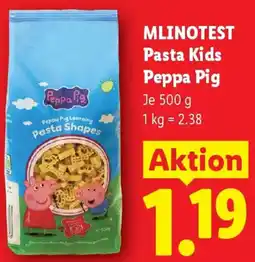 Lidl MLINOTEST Pasta Kids Peppa Pig Angebot
