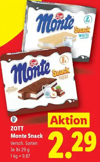 Lidl Zott Monte Snack Angebot