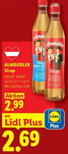Lidl Almdudler Sirup Angebot