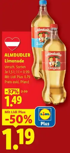 Lidl Almdudler Limonade Angebot