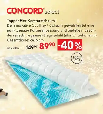 CONCORD select Topper Flex Komfortschaum |