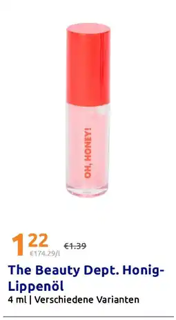 Action The Beauty Dept. Honig- Lippenöl Angebot