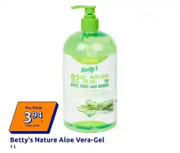 Action Betty's Nature Aloe Vera-Gel Angebot