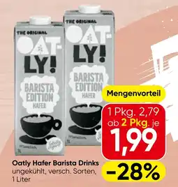 Spar Oatly Hafer Barista Drinks Angebot