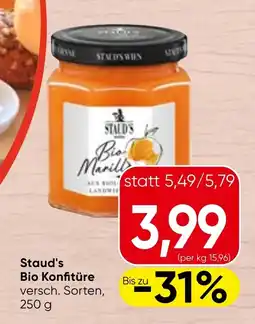 Spar Staud's Bio Konfitüre Angebot