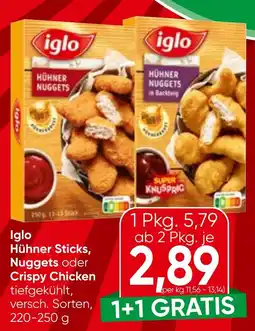 Spar Iglo Hühner Sticks, Nuggets oder Crispy Chicken Angebot