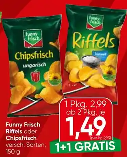 Spar Funny Frisch Riffels oder Chipsfrisch Angebot