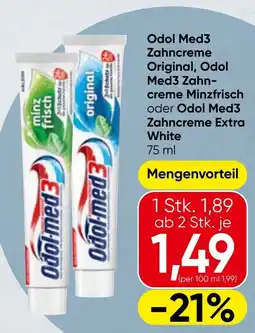 Spar Odol Med3 Zahncreme Angebot
