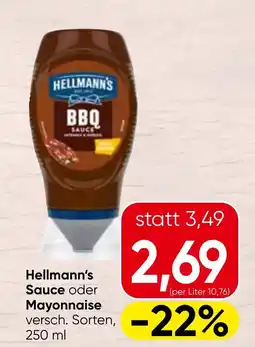 Spar Hellmann's Sauce oder Mayonnaise Angebot