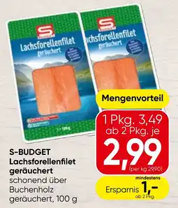 Spar S-Budget Lachsforellenfilet geräuchert Angebot