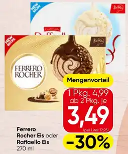 Spar Ferrero Rocher Eis oder Raffaello Eis Angebot