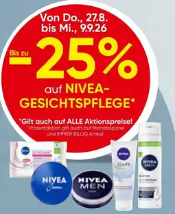 Spar NIVEA-GESICHTSPFLEGE Angebot