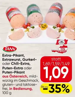 Spar TANW Extra-Pikant, Extrawurst, Gurkerl- oder Chili-Extra, Puten-Extra oder Puten-Pikant Angebot