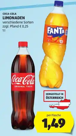 Hofer Coca-Cola Limonaden Angebot