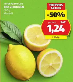 Hofer Bio-Zitronen Angebot