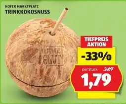 Hofer Trinkkокosnuss Angebot