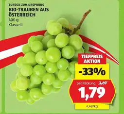 Hofer Bio-Trauben aus Österreich Angebot