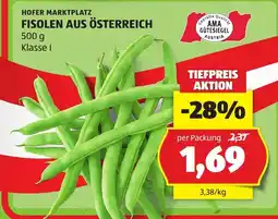 Hofer Fisolen aus Österreich Angebot