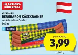 Hofer Wiesbauer Bergbaron Käsekrainer Angebot