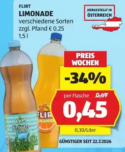 Hofer Flirt Limonade Angebot