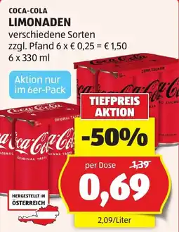 Hofer Coca-Cola Limonaden Angebot