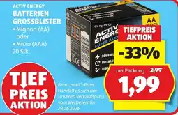 Hofer Activ Energy Batterien Angebot